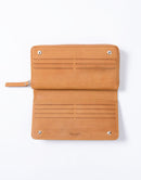Sand Round Zipper Long Wallet No.04280