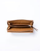 Sand Round Zipper Long Wallet No.04280