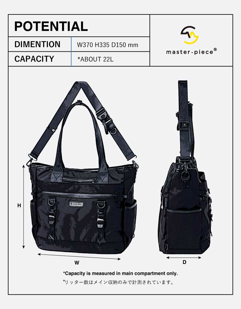 Potential 3WAY Tote bag No.01763-v3