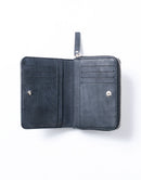 Sand Round Zipper Middle Wallet No.04281