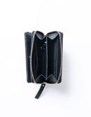 Sand Round Zipper Middle Wallet No.04281