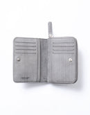 Sand Round Zipper Middle Wallet No.04281
