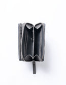 Sand Round Zipper Middle Wallet No.04281