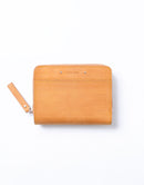 Sand Round Zipper Middle Wallet No.04281