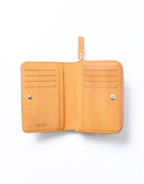 Sand Round Zipper Middle Wallet No.04281