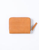 Sand Round Zipper Middle Wallet No.04281