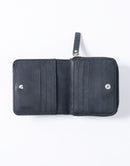 Sand Round Zipper Compact Wallet No.04282