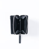 Sand Round Zipper Compact Wallet No.04282