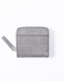 Sand Round Zipper Compact Wallet No.04282
