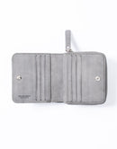Sand Round Zipper Compact Wallet No.04282