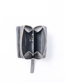 Sand Round Zipper Compact Wallet No.04282