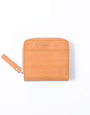 Sand Round Zipper Compact Wallet No.04282