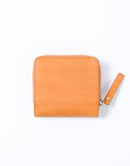 Sand Round Zipper Compact Wallet No.04282