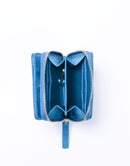 Sand Round Zipper Compact Wallet No.04282