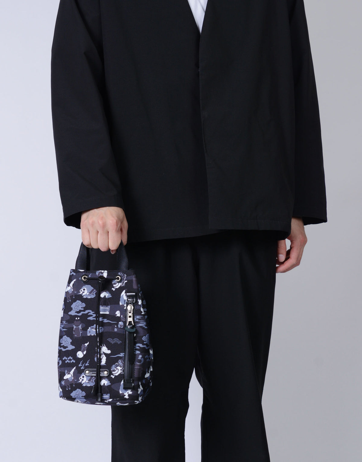 MUNE ATSUSHI x master-piece Drawstring Shoulder Bag No