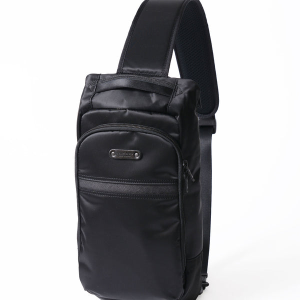 ブラックレザースリングバッグ 43315-01-